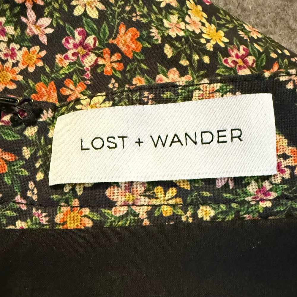 Lost + Wander Floral Skater Skirt - Black and Multicolor,Ortensia Mini Skirt - Picture 9 of 12